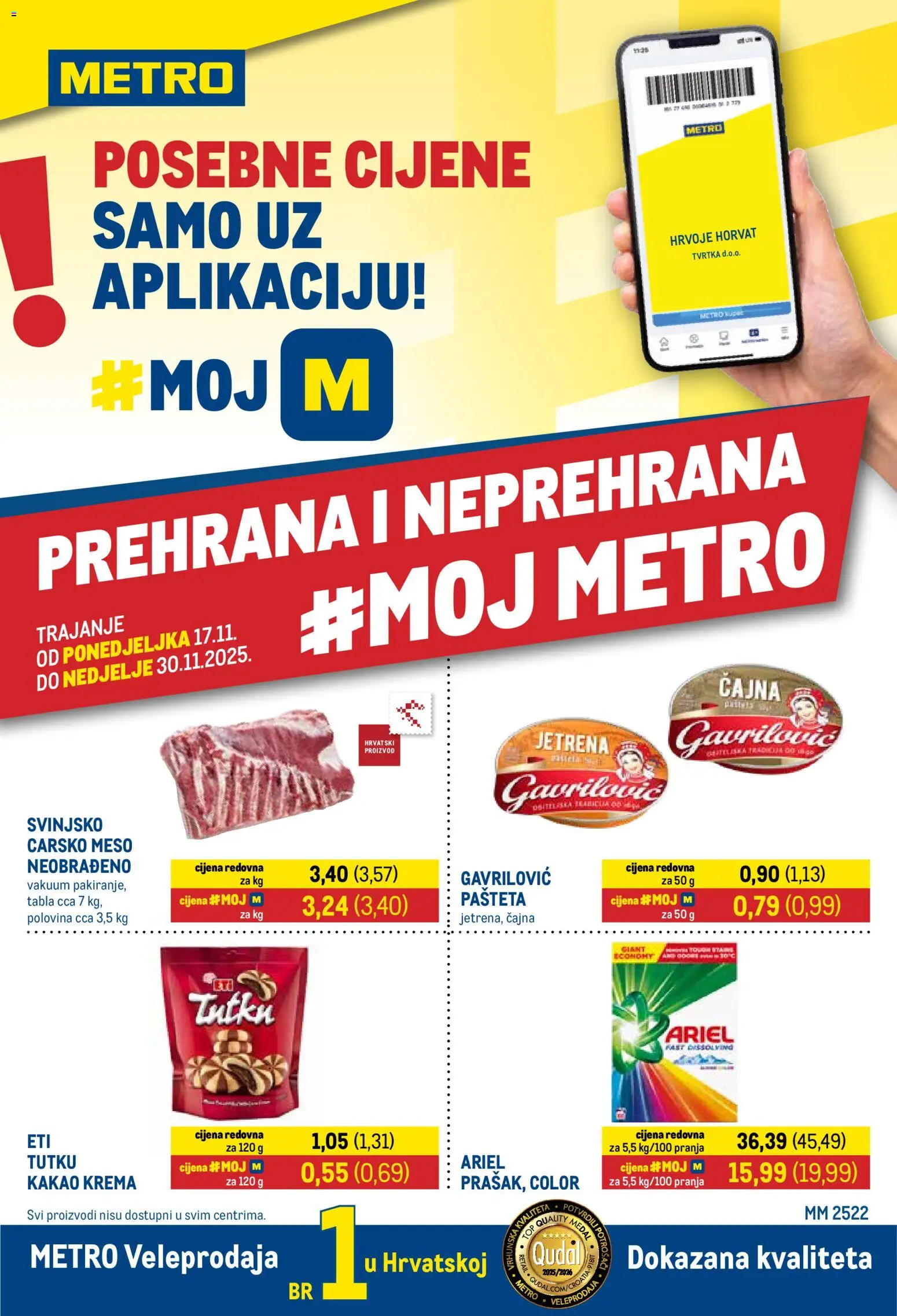 Pregled letka Katalog trgovine Metro vrijedi od 17.11.2025