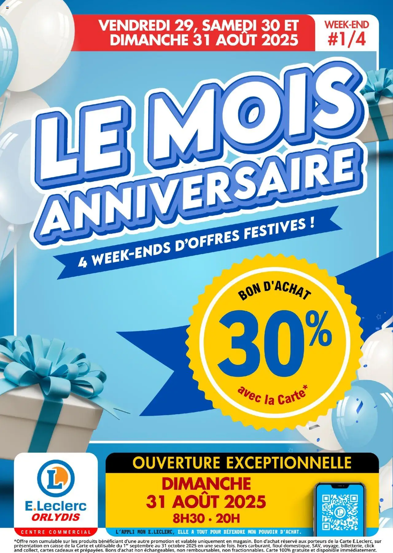 Catalogue le mois anniversaire | Orly de la boutique E.Leclerc valable du 29/08/2025 - Page numéro 1