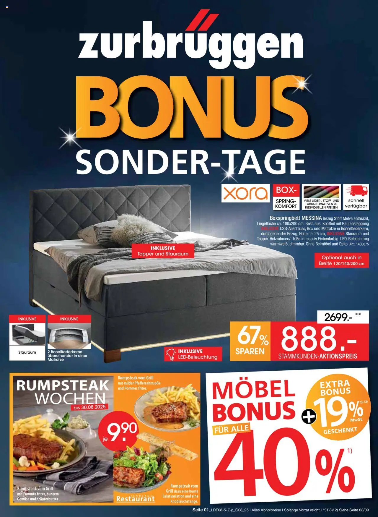 Zurbrüggen Prospekt Bonus Sonder-Tage (vom 02.08.2025 - 30.08.2025)