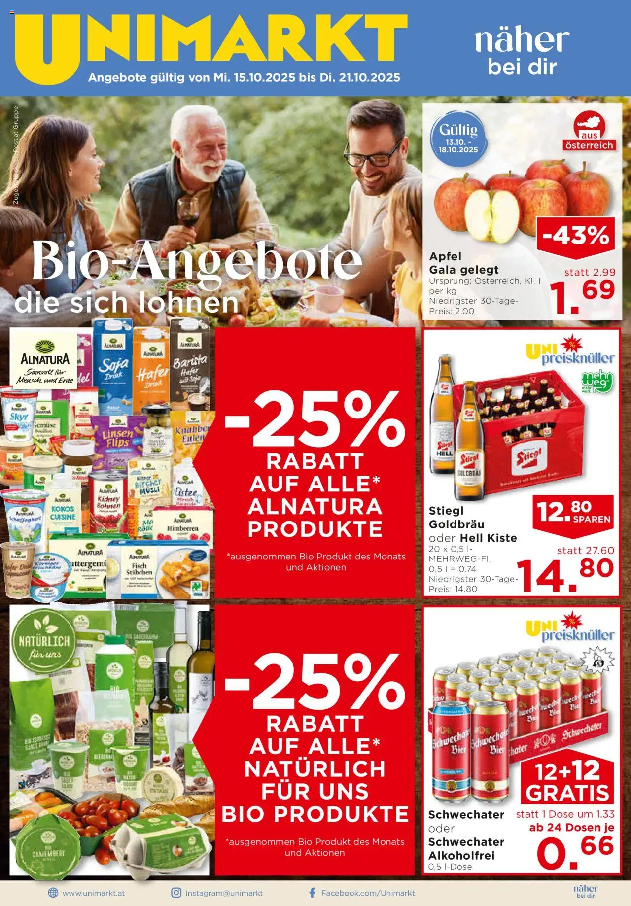  Unimarkt Flugblatt ab (15.10.2025 - 22.10.2025) - Seite 1