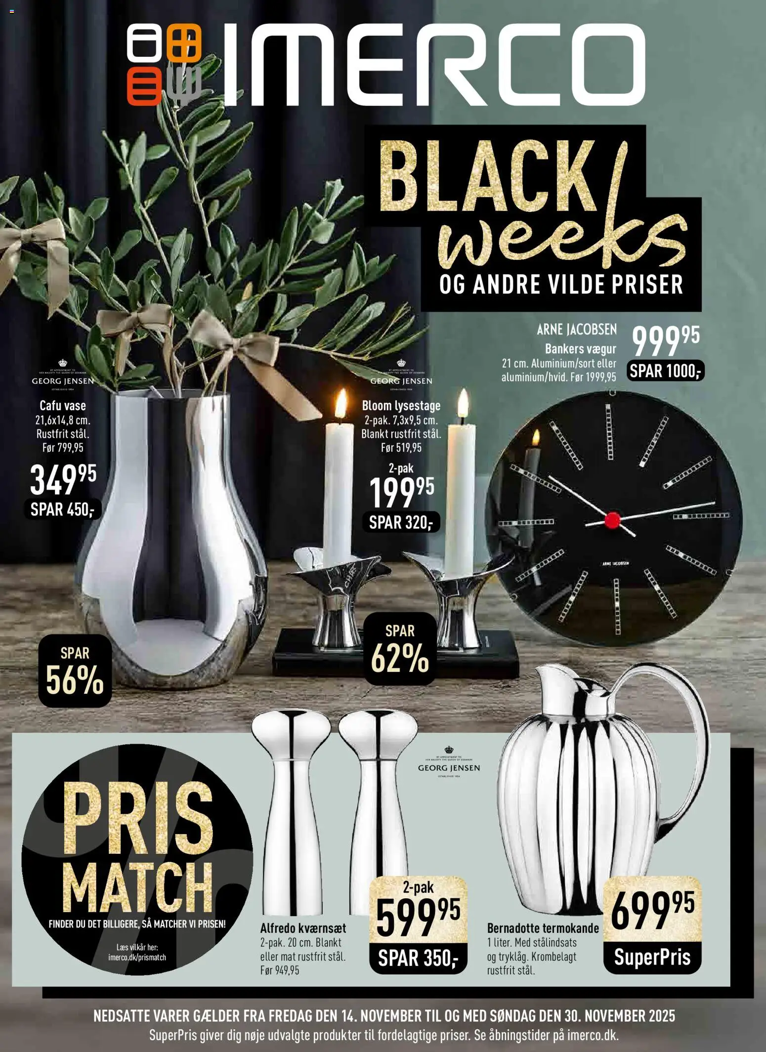 Eksempel på tilbudsavis Black Weeks fra butik Imerco gyldig fra 14/11/2025