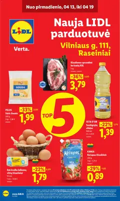 LIDL parduotuvės leidinio LIDL leidinys - Nauja parduotuvė Raseiniuose galiojančio nuo 2026.04.13 peržiūra
