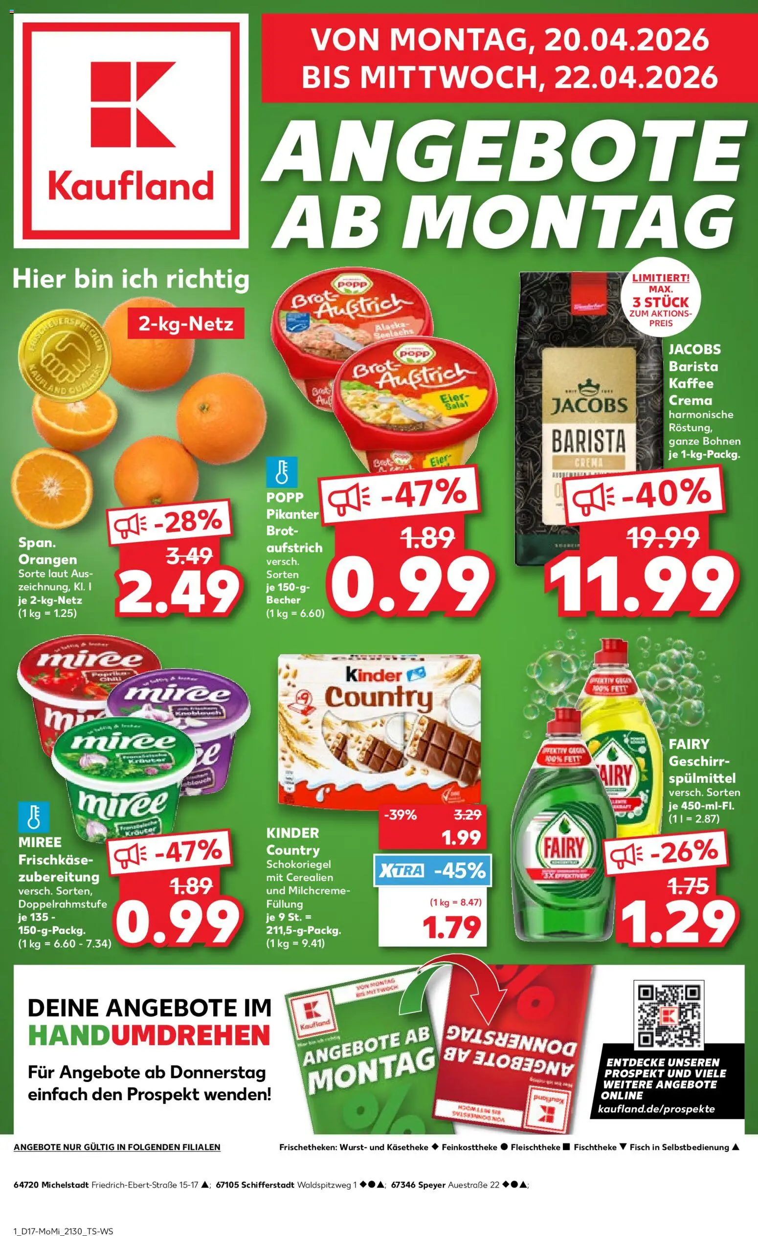 Vorschau von dem Prospekt des Geschäftes Kaufland, gültig ab dem 20.04.2026