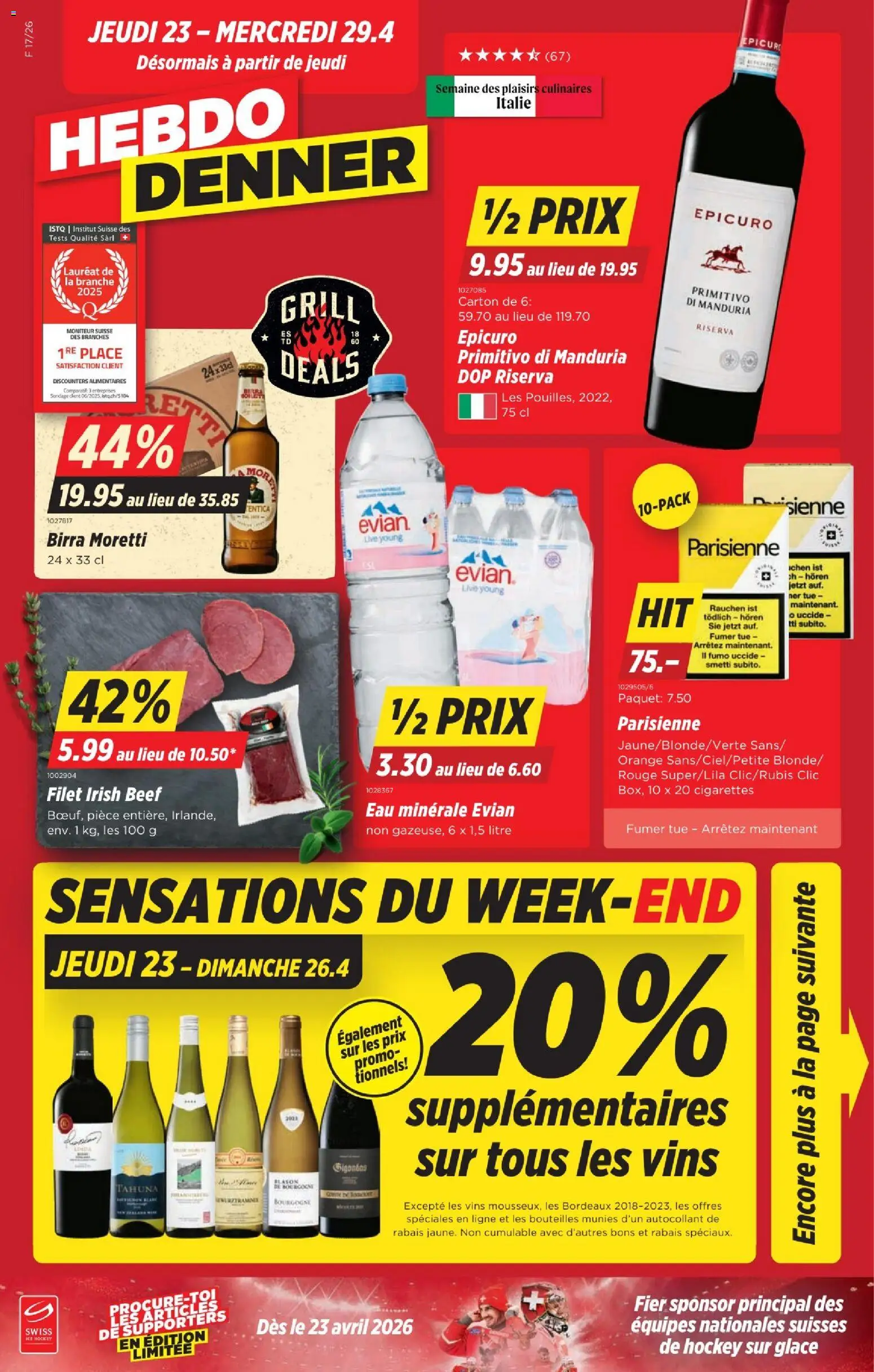 Vorschau des Merkblatts Denner aktionen FR vom Shop Denner gültig von 23.04.2026 bis 29.04.2026