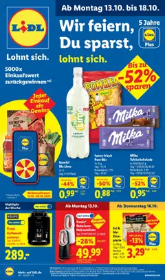 Vorschau von dem Prospekt des Geschäftes Lidl, gültig ab dem 13.10.2025