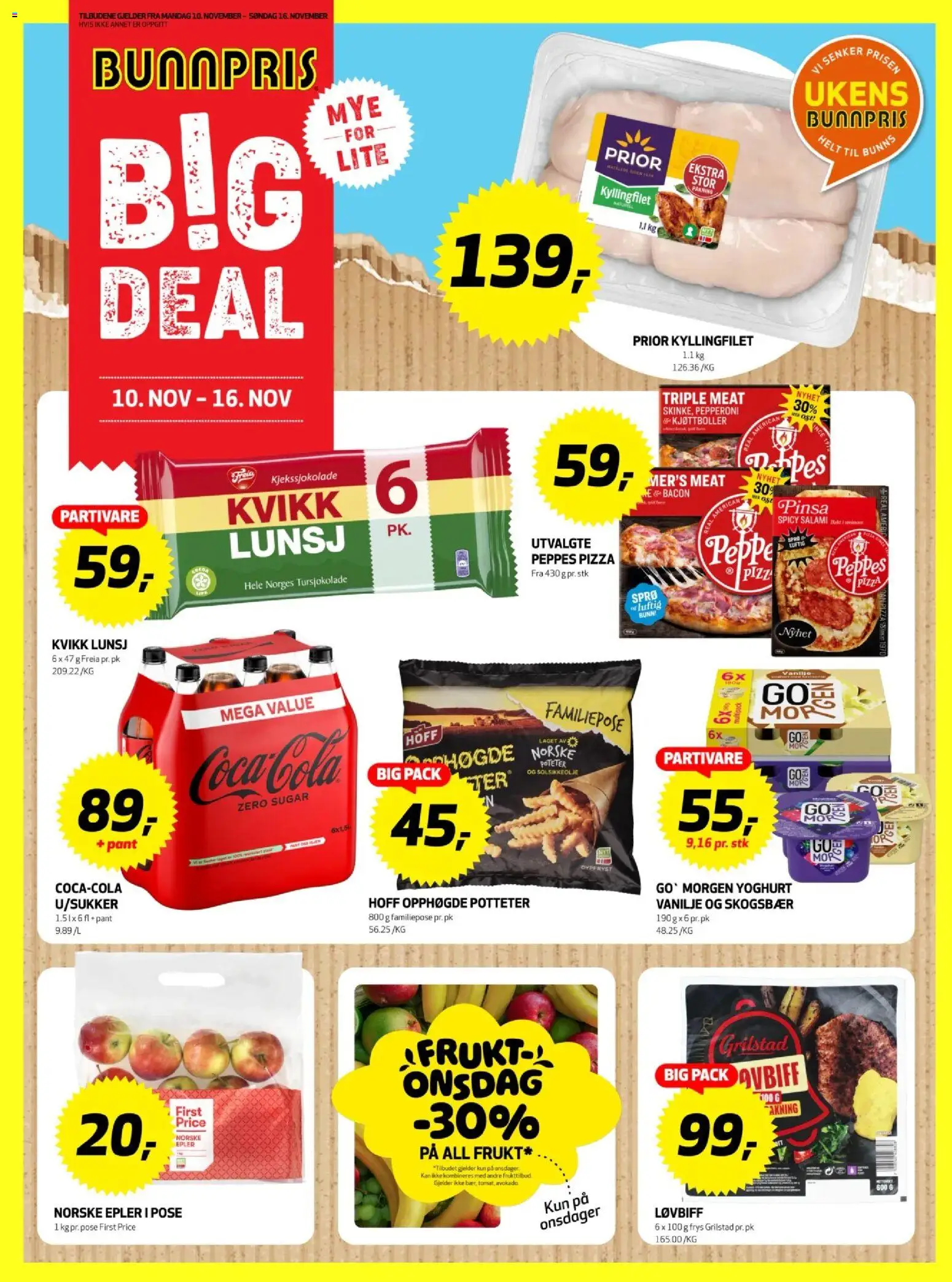 Forhåndsvis Kundeavis Kristiansund fra butikk Bunnpris gyldig fra 10/11/2025