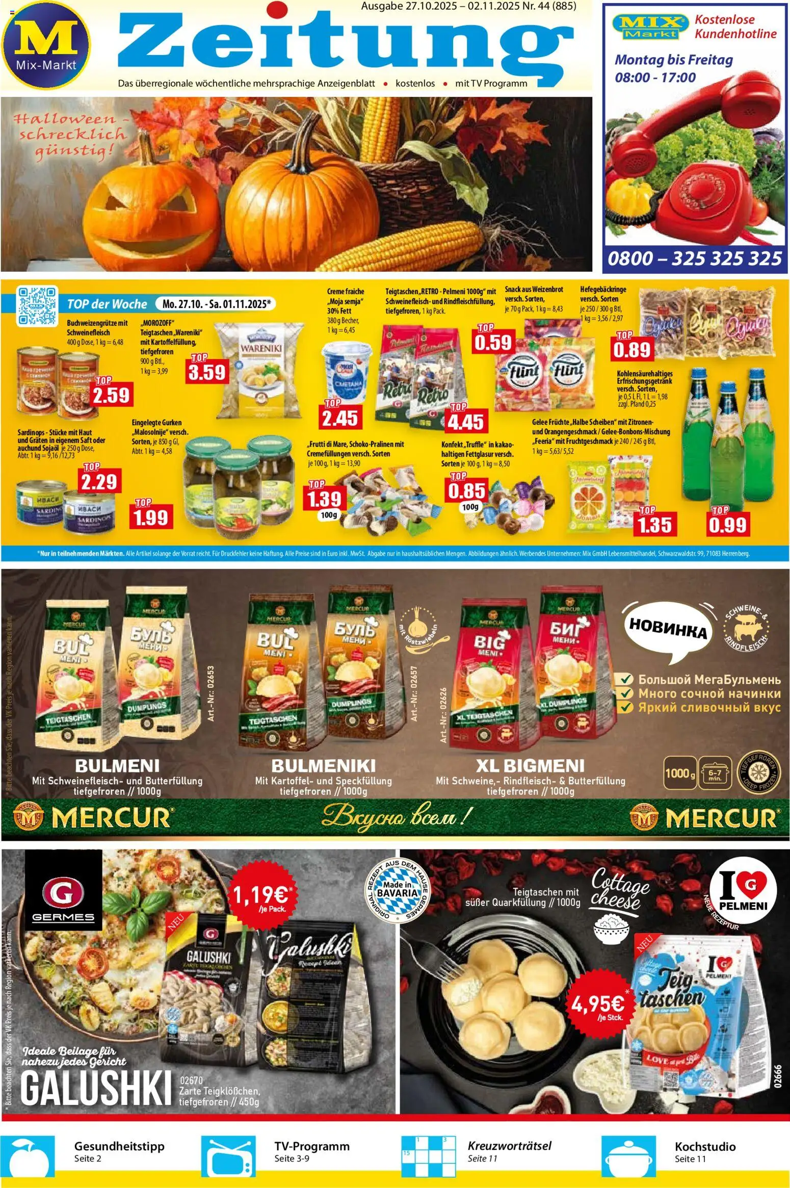 Vorschau von dem Prospekt des Geschäftes Mix Markt, gültig ab dem 27.10.2025