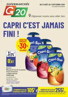 Prévisualisation de Catalogue du magasin G20 Supermarchés formulaire valide 27/08/2025