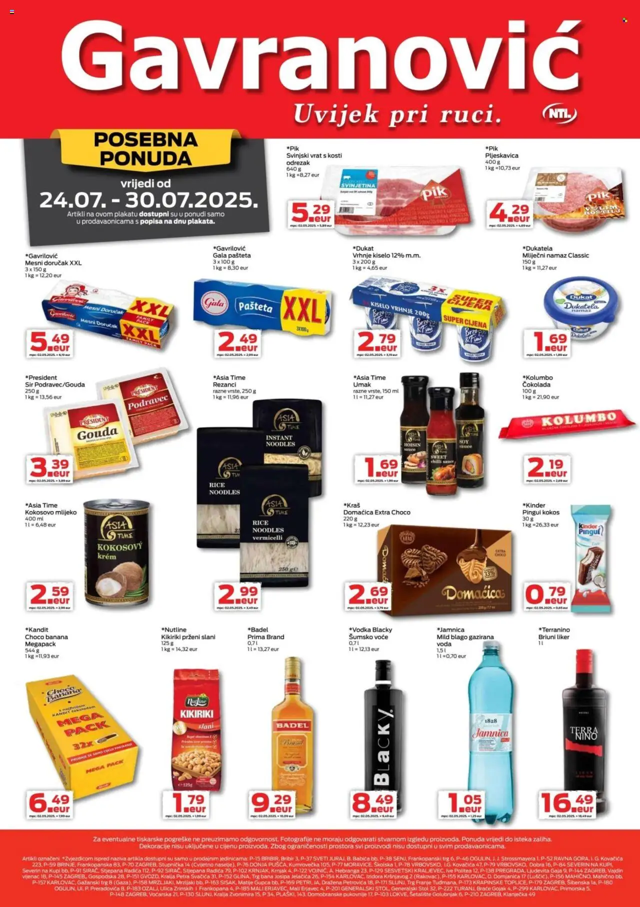 Gavranović aktualni Katalog vrijedi od 24.07.2025 - tjedna akcija broj stranice 1