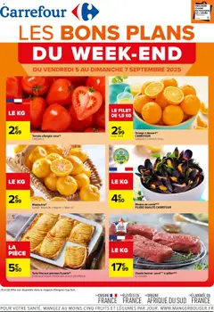 Prévisualisation de Catalogue: Les bons plans du week-end du magasin Carrefour formulaire valide 05/09/2025