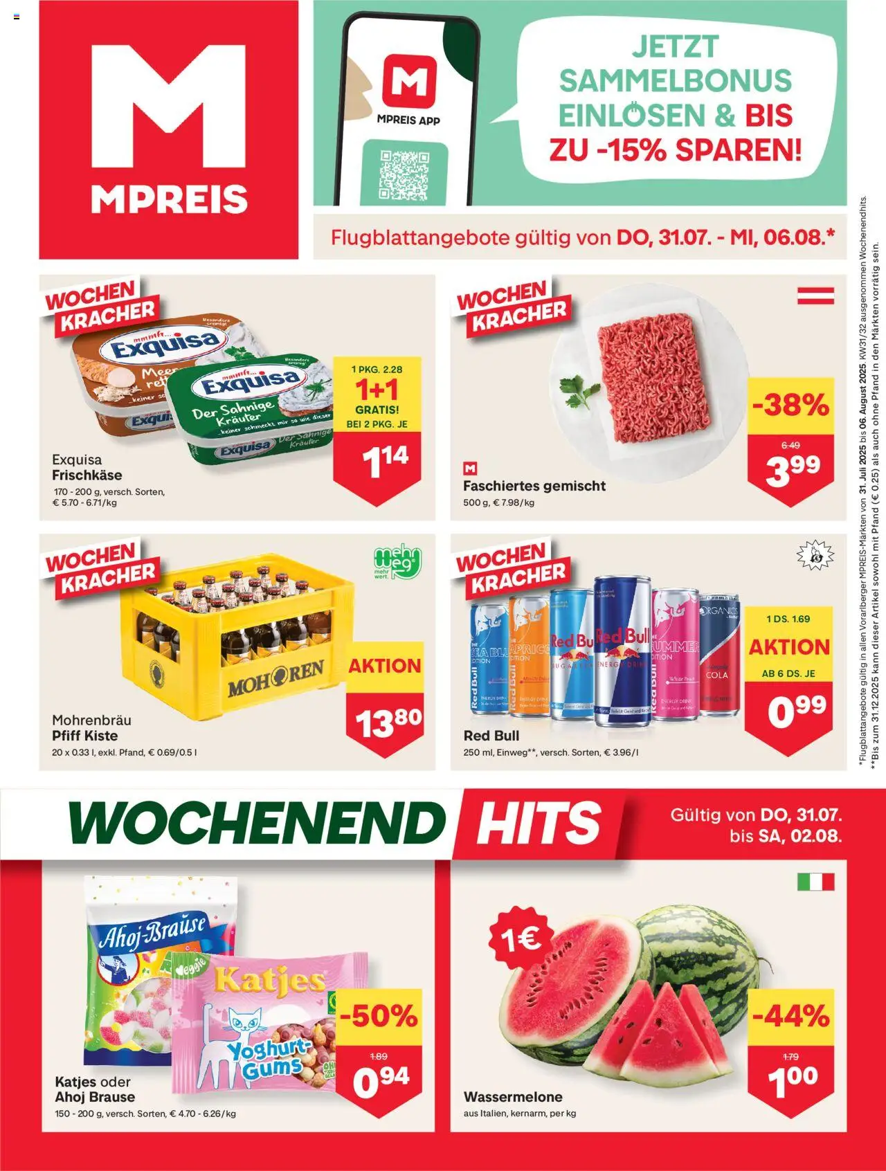  MPREIS Hohenems ab (31.07.2025 - 06.08.2025) - Seite 1 - Wassermelone