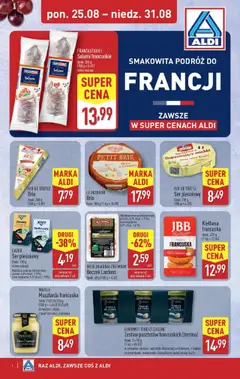 Pogląd gazetki "Tydzień francuski" ze sklepu Aldi ważnej od 25.08.2025