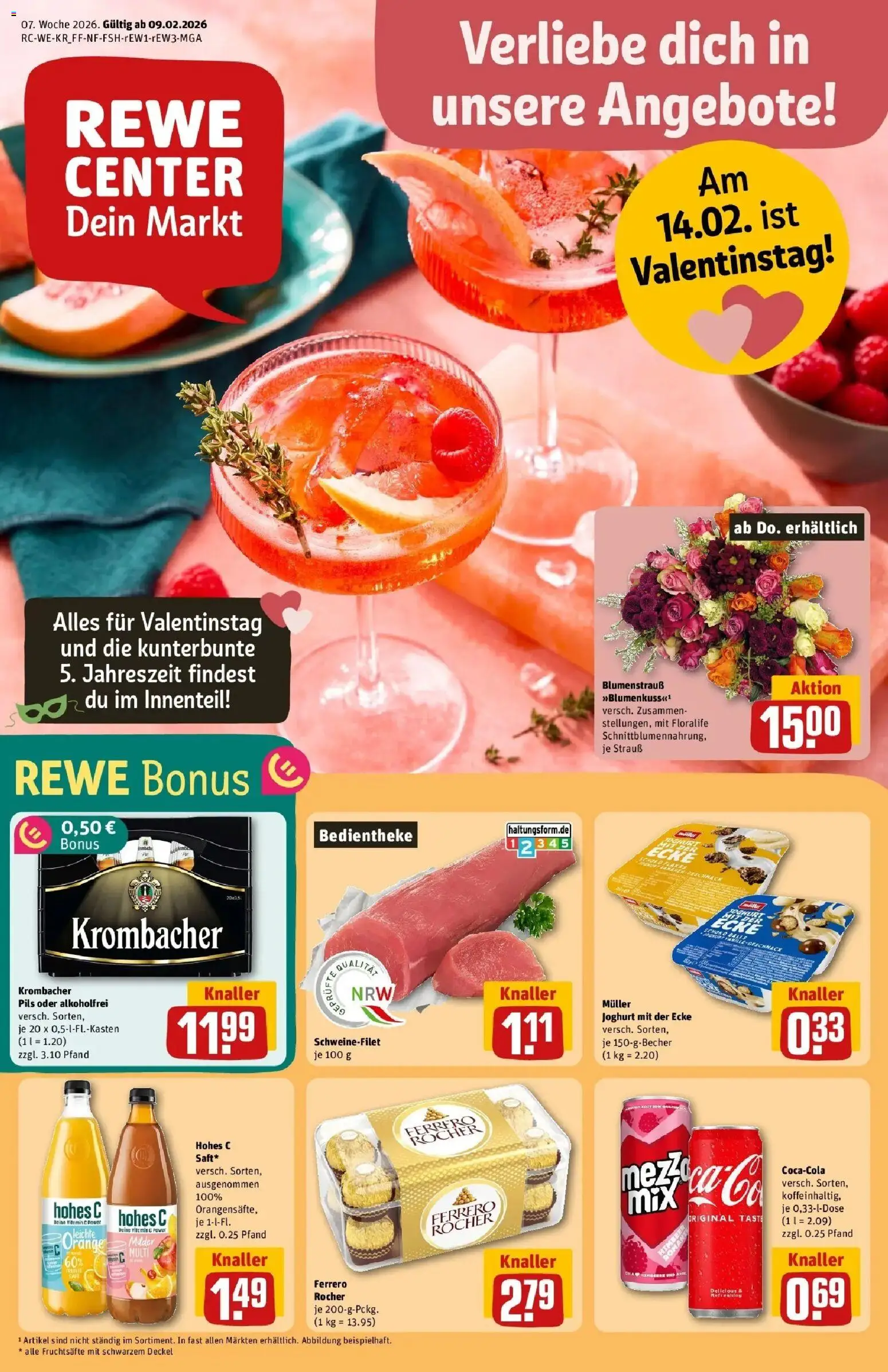 Vorschau von dem Prospekt des Geschäftes Rewe, gültig ab dem 09.02.2026