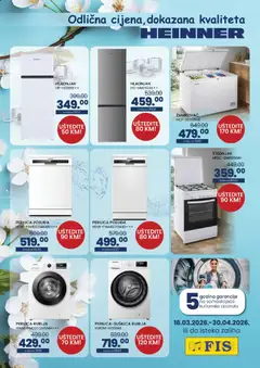 Pregled letka FIS Heinner trgovine FIS vrijedi od 16.03.2026