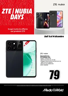 Anteprima dell'opuscolo Volantino Zte | Nubia Days dal negozio Media World valido da 08/12/2025