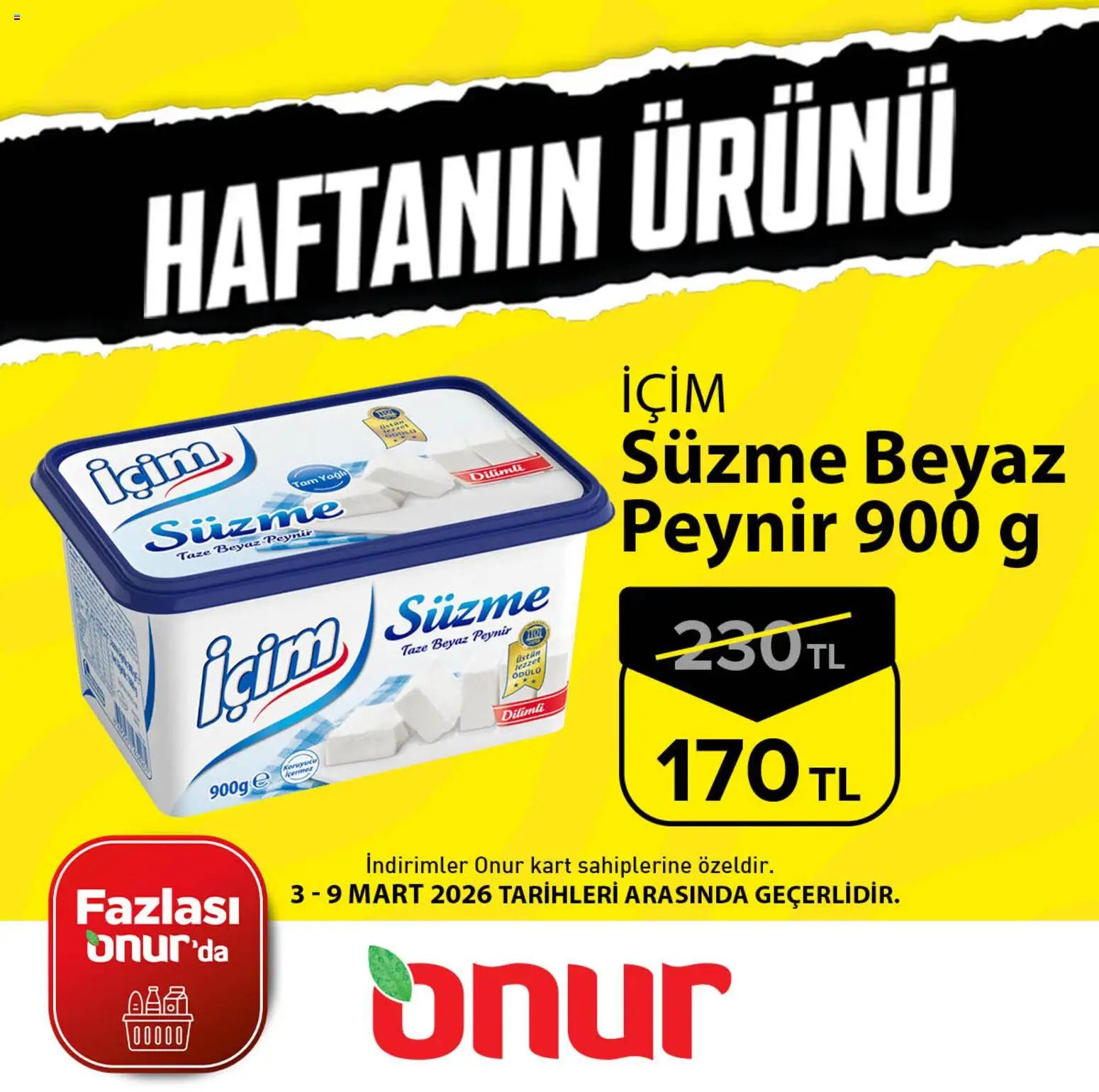 Onur Market Onur Market - Haftanın Ürünü 03.03.2026 - Broşürünün önizlemesi