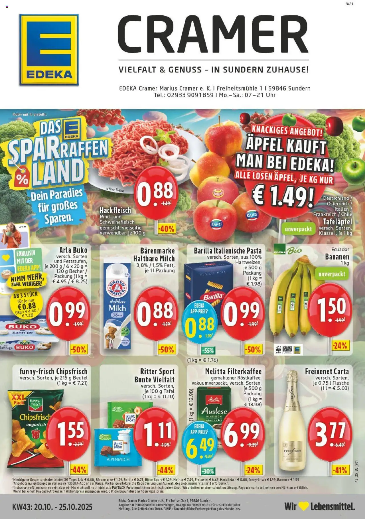 EDEKA Prospekt ab 19.10.2025 - Prospekt Sundern Online