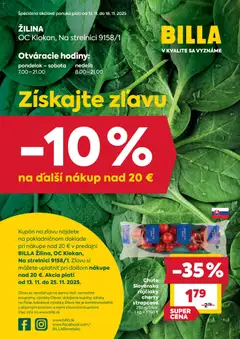 Náhľad Billa letáku platného od 13.11.2025