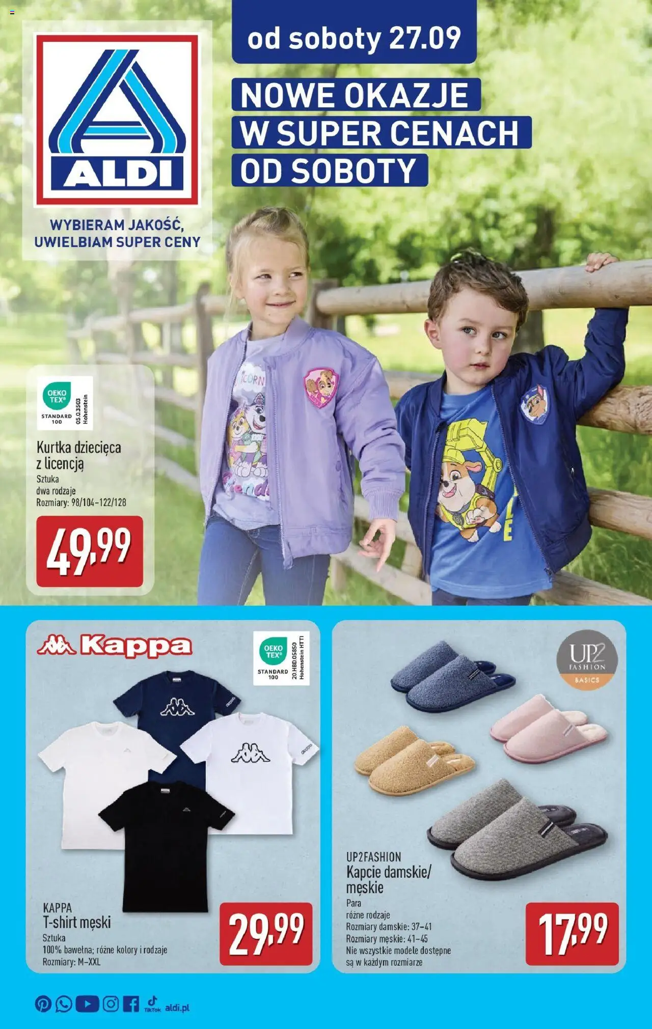 Aldi Od soboty od 27.09.2025 - Nowa Gazetka - Numer strony 1