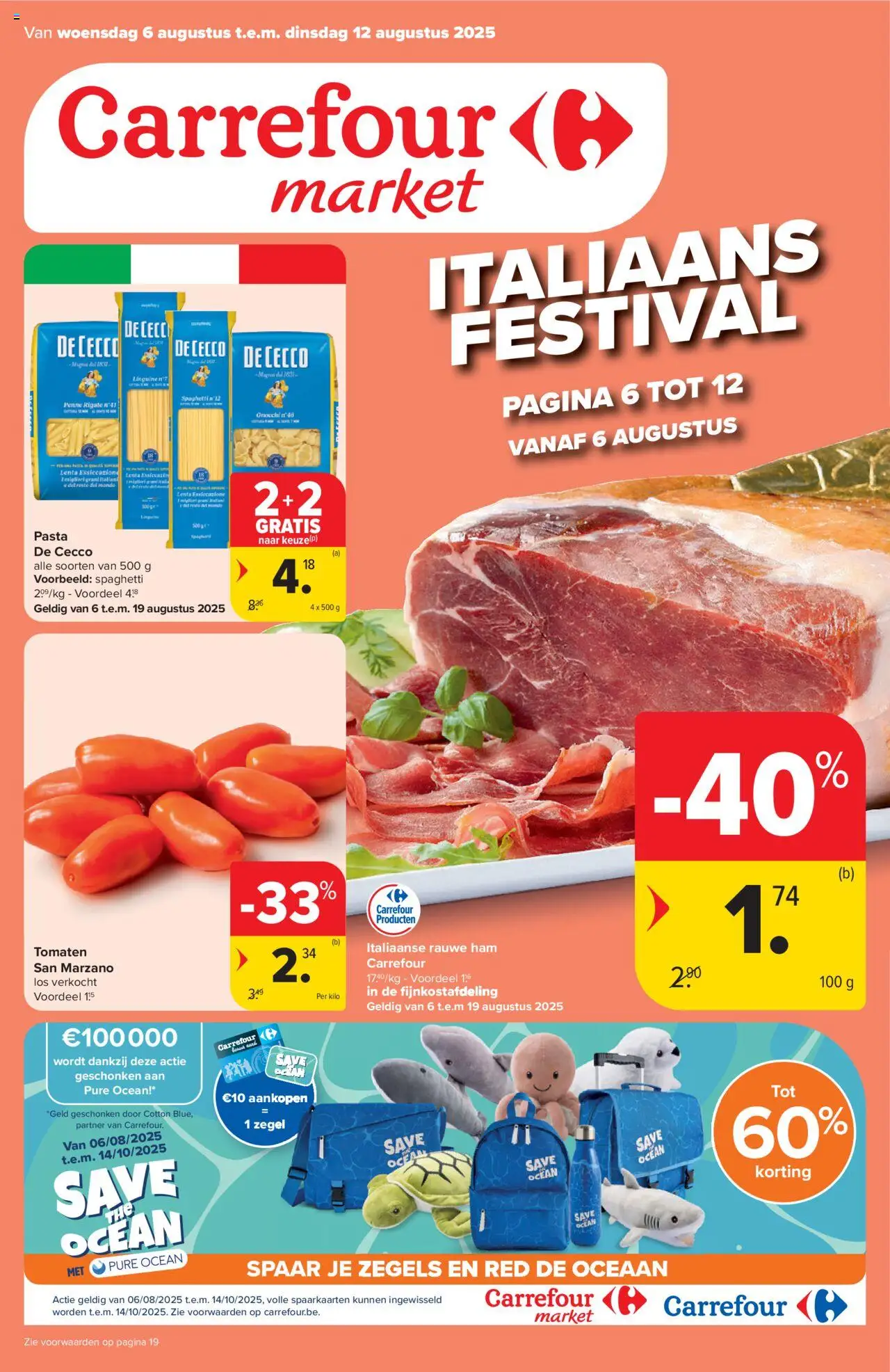 Carrefour market shop Folder week 32 geldig vanaf 06/08/2025 - Paginanummer 1