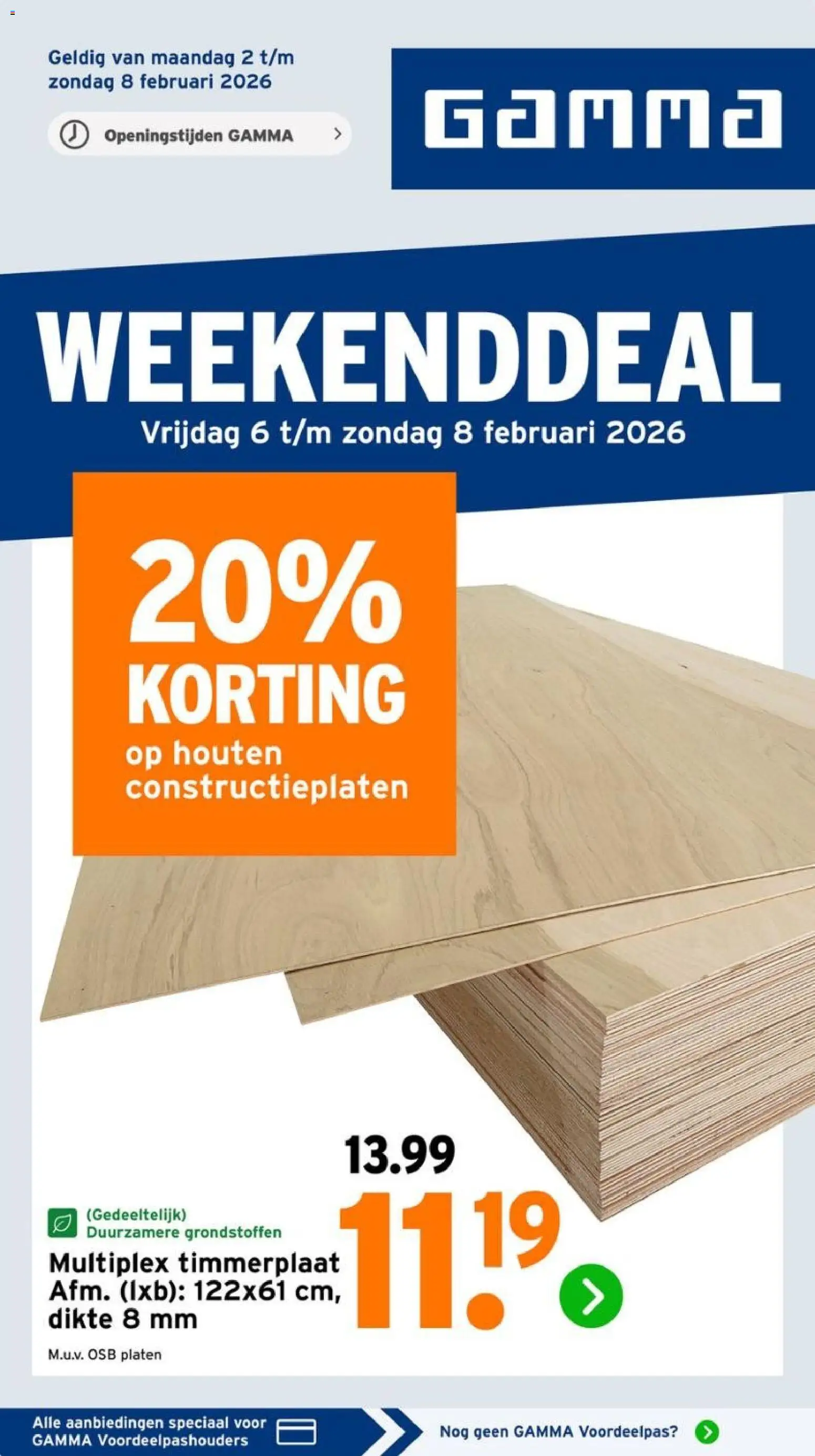 Voorbeeld van Weekenddeal van winkel GAMMA geldig vanaf 06-02-2026