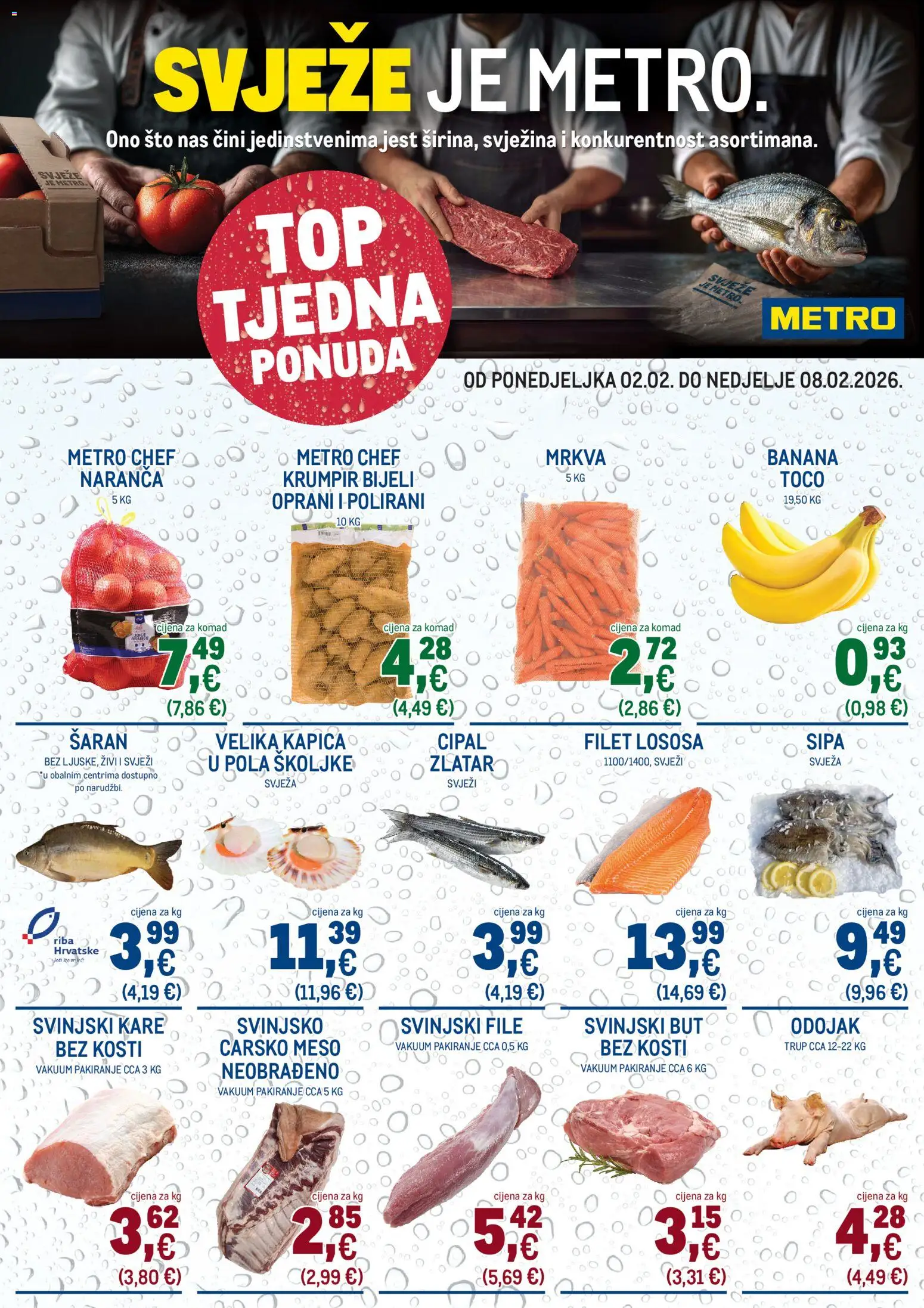 Pregled letka Ultra svježa ponuda trgovine Metro vrijedi od 02.02.2026