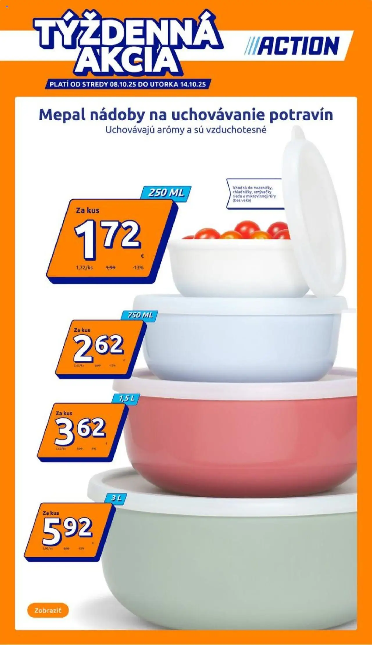 Náhľad Action letáku platného od 08.10.2025