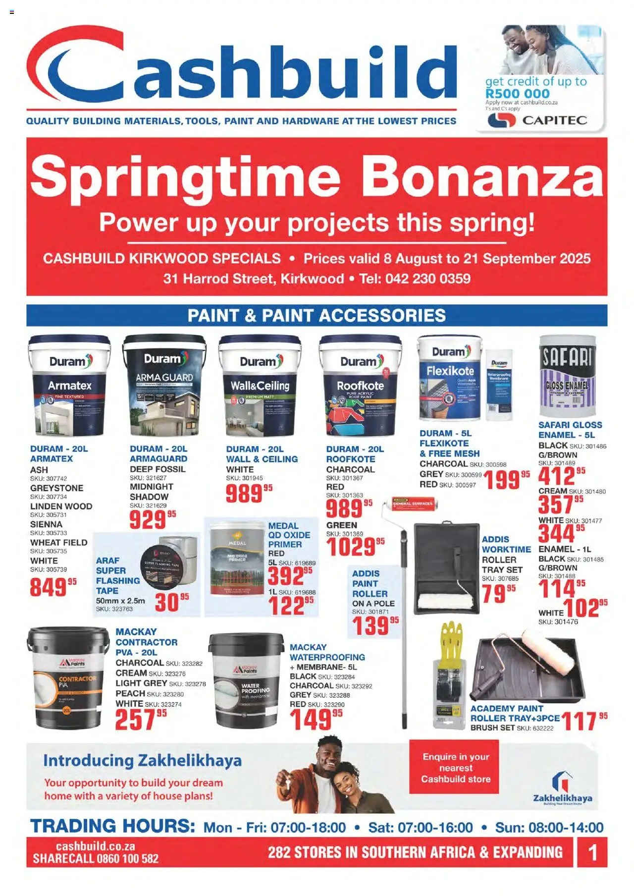 Cashbuild Eastern Cape - Springtime Bonanza from 08/08 - 21/09/2025 > Promotions