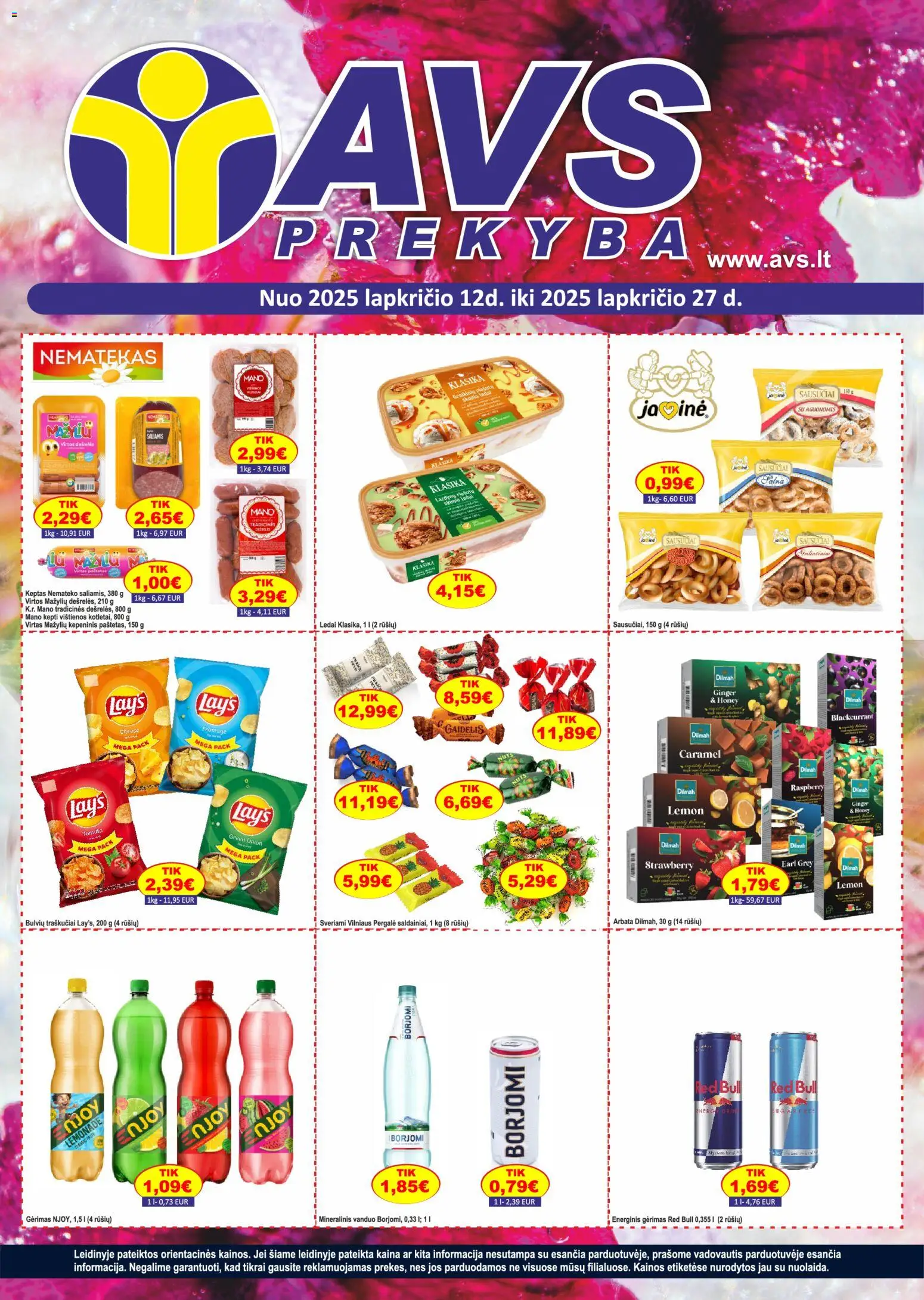 AVS parduotuvės leidinio Leidinys galiojančio nuo 2025.11.12 peržiūra