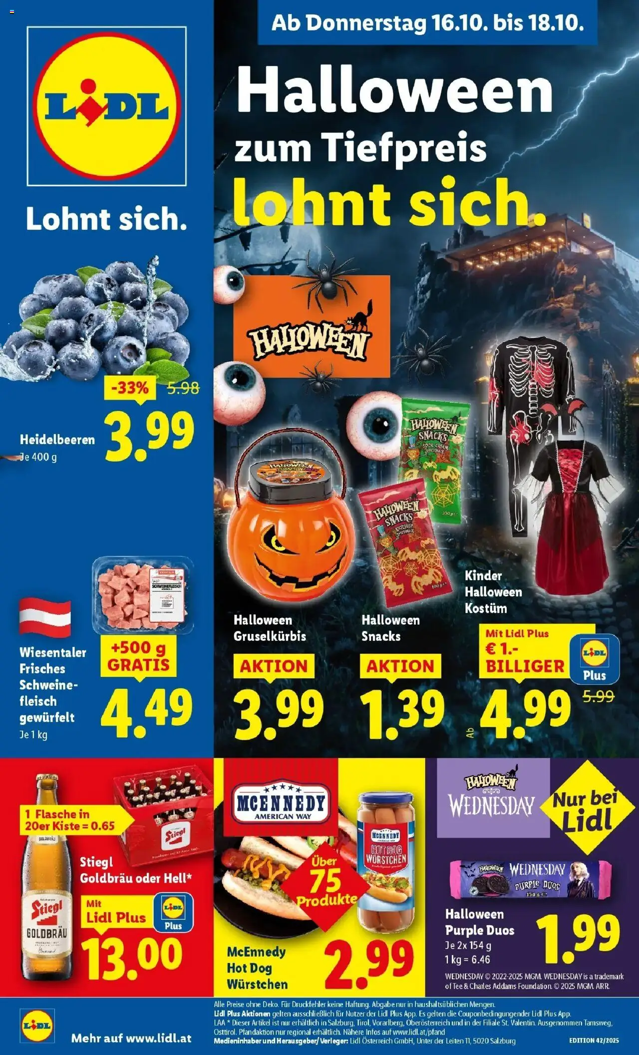  LIDL Flugblatt ab 15.10.2025 - Angebote "Jenbach, Eferding, Dornbirn" - Seite 1