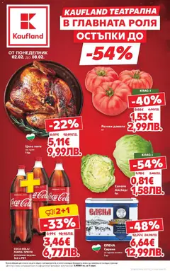 Преглед на Брошура - Kaufland Театрална в главната роля с отстъпки до -54% от магазин Кауфланд - Офертата е валидна от 02.02.2026