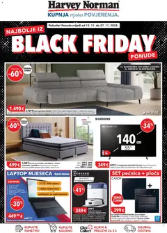 Pregled letka Black Friday trgovine Harvey Norman vrijedi od 13.11.2025
