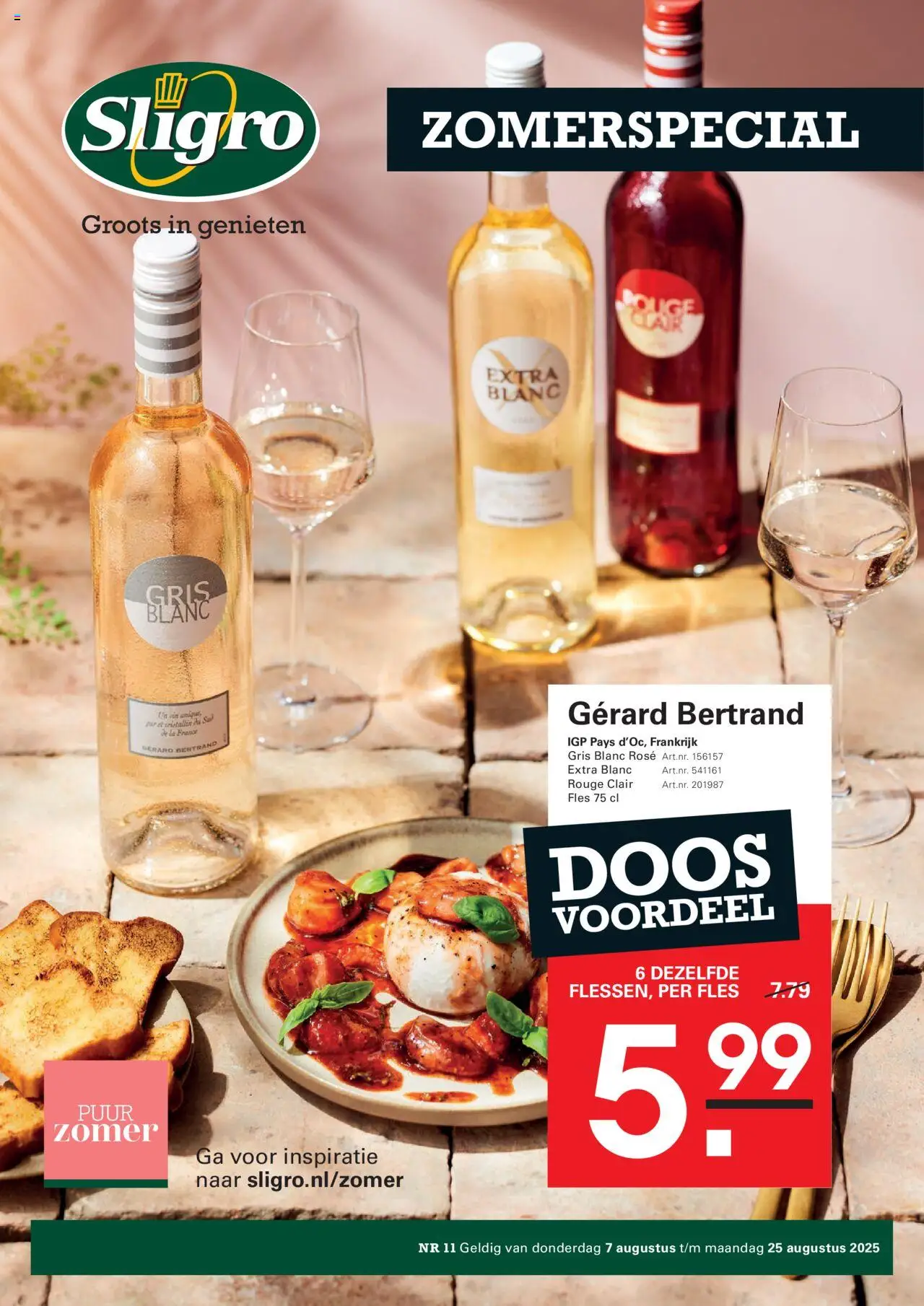 Sligro shop Zomerspecial geldig vanaf 07-08-2025 - Paginanummer 1 - La, Fles