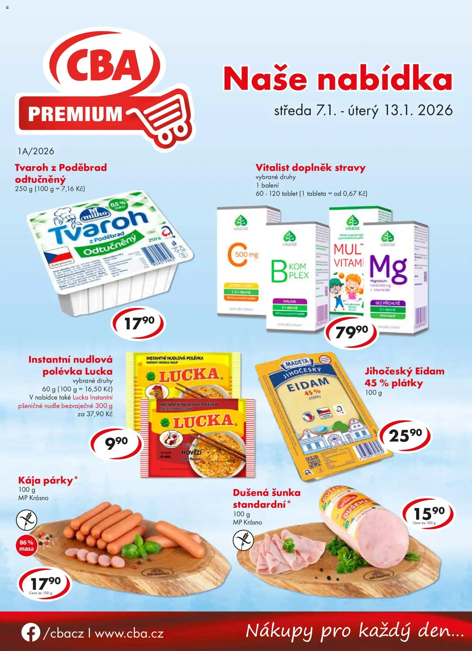 Náhled nabídky: CBA Leták - Premium platný od 07.01.2026