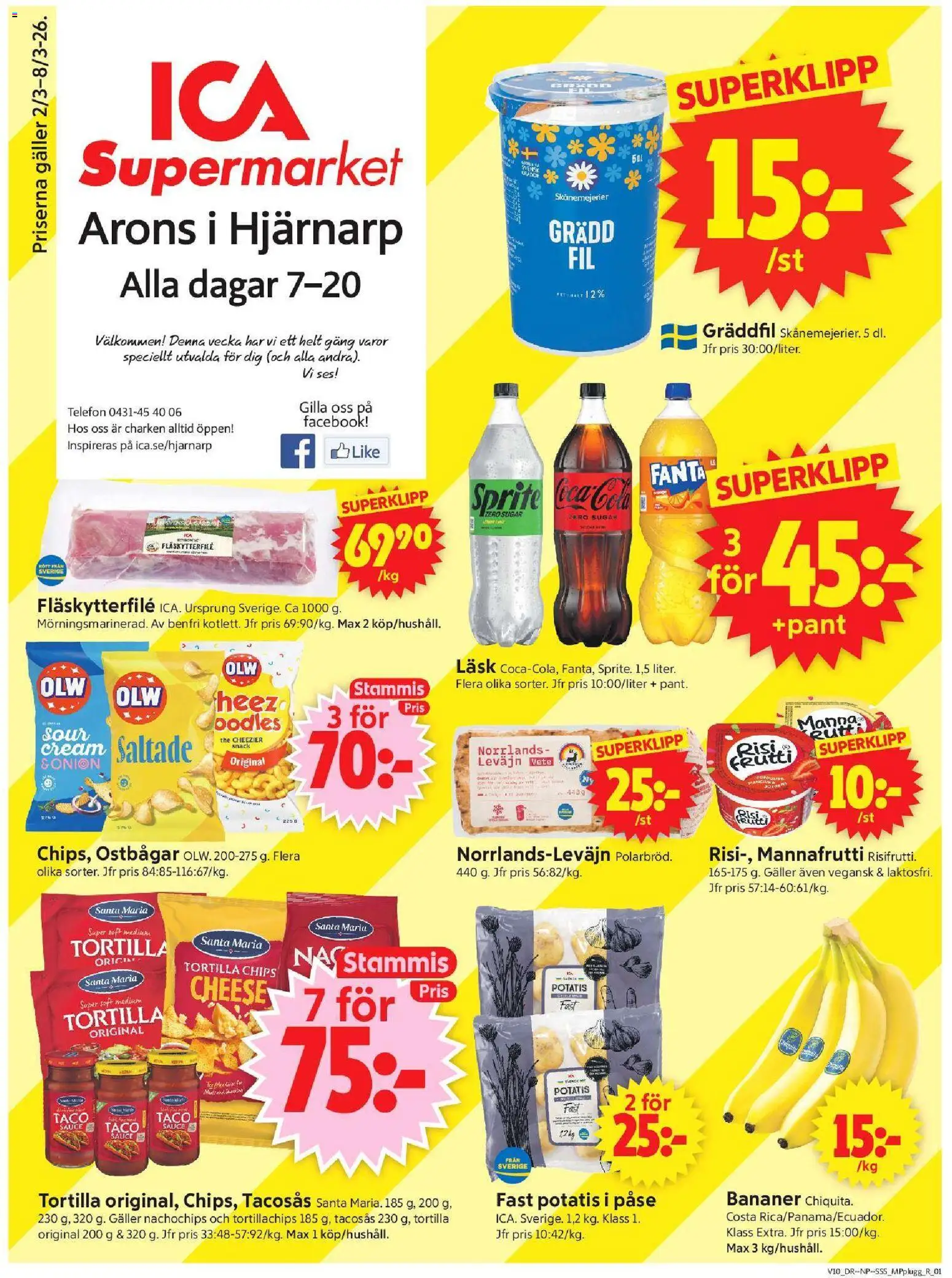 Förhandsgranska reklamblad Hjärnarp från butik ICA Supermarket gäller från 02/03/2026