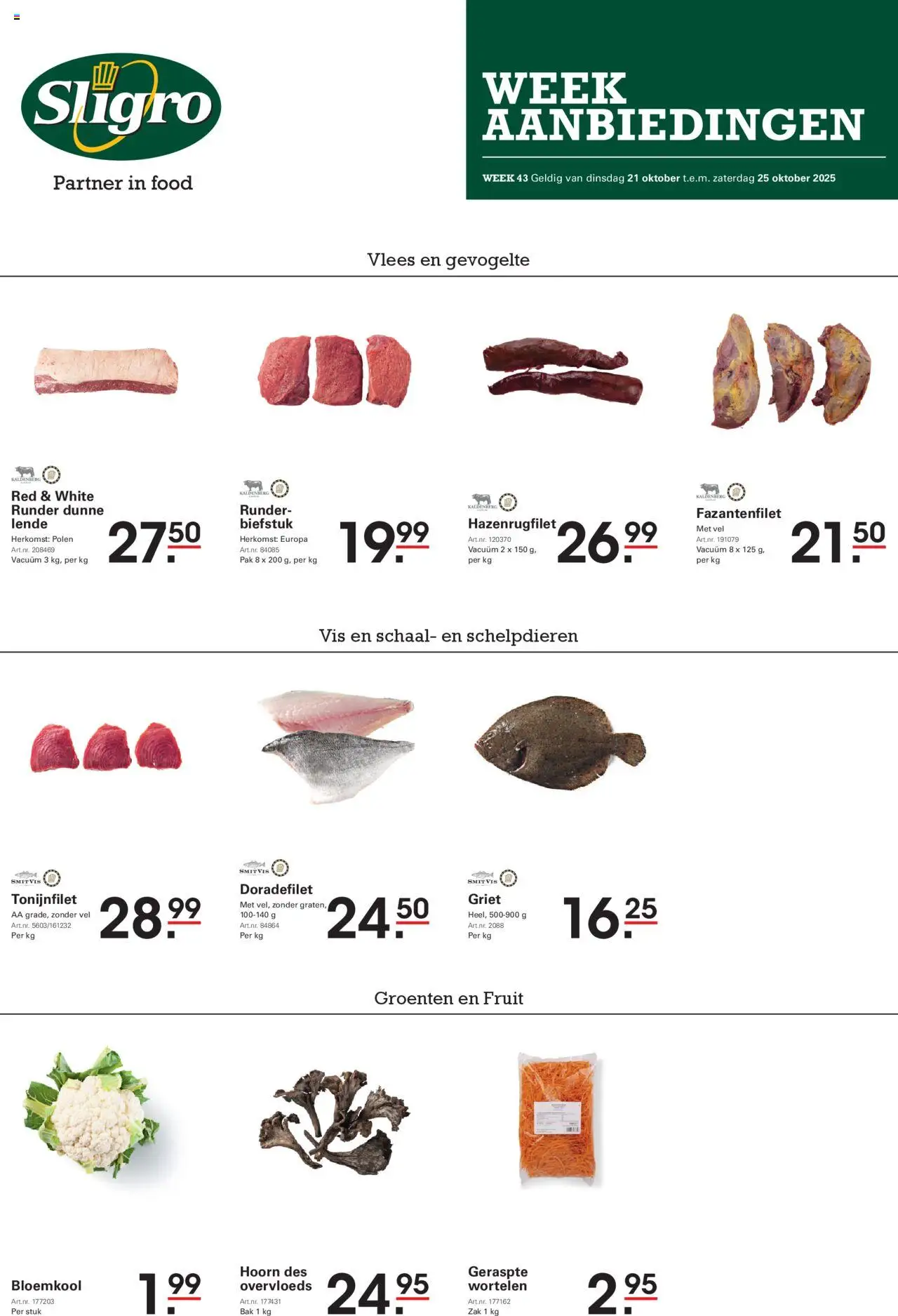 Sligro shop Folder geldig vanaf 21/10/2025 - Paginanummer 1