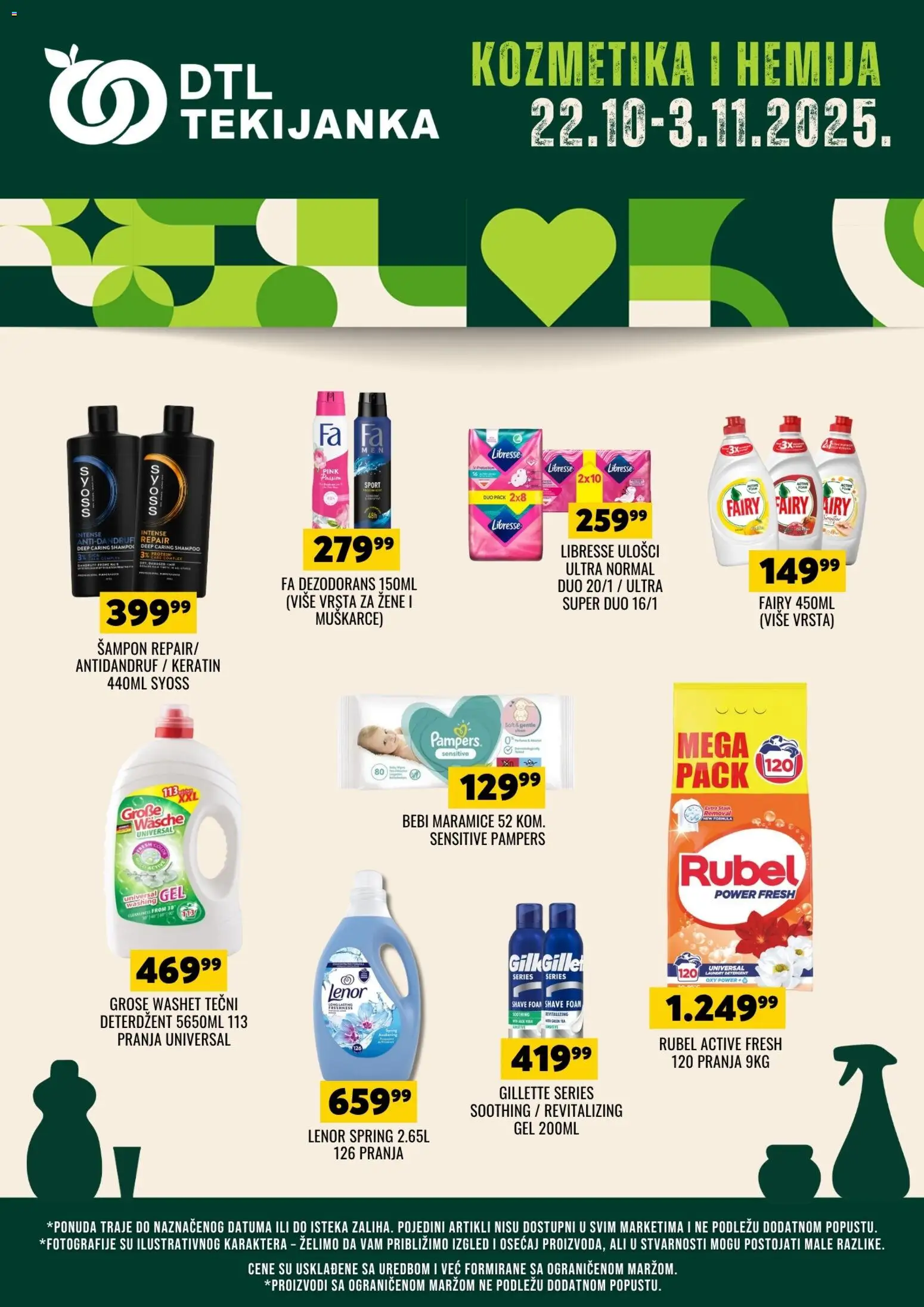 Tekijanka katalog važi od 22.10.2025 - stranica 1 - Dezodorans, Pampers, Ulošci, Lenor, Syoss, Šampon, Deterdžent, Maramice