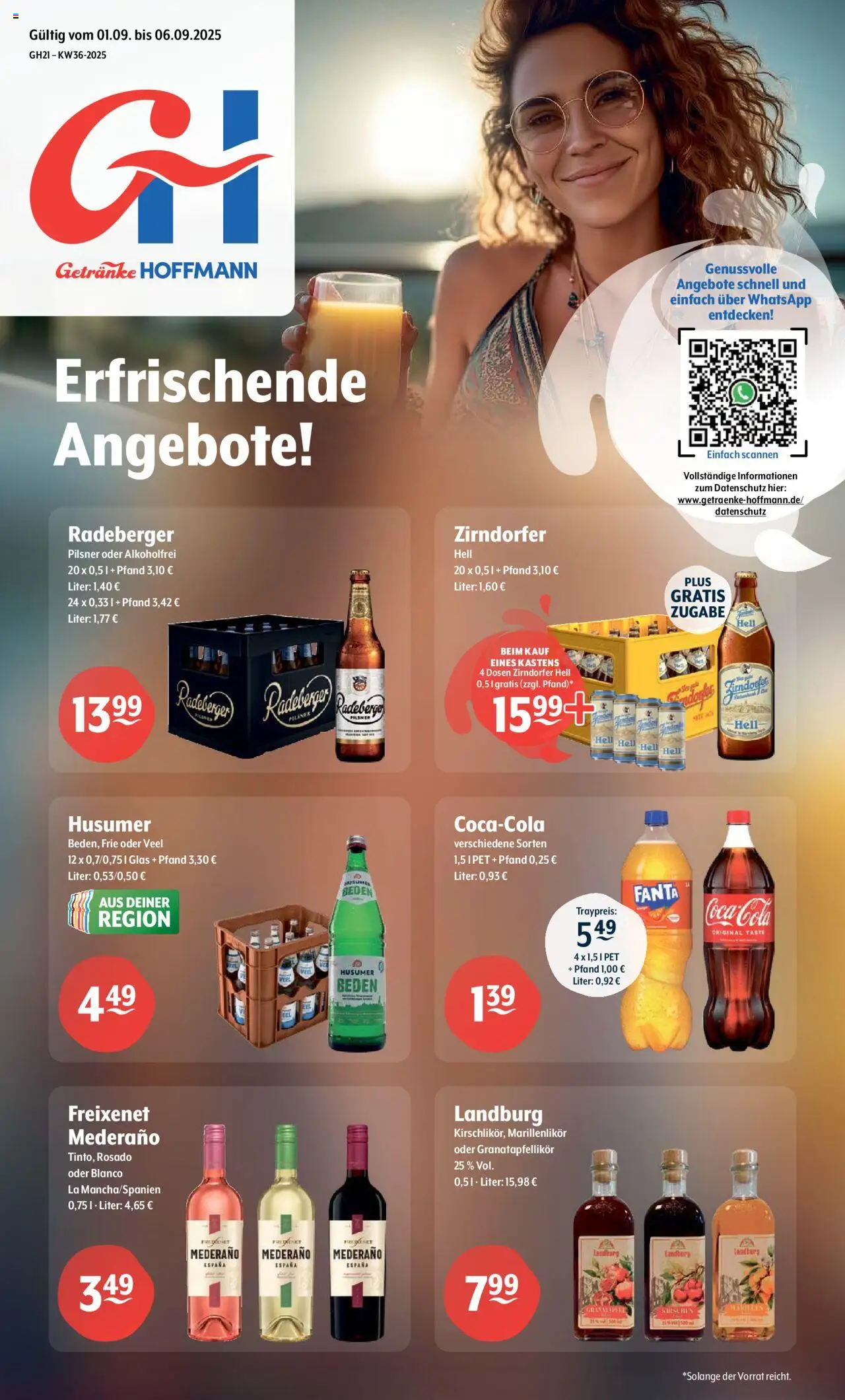 Getränke Hoffmann Hamburg (vom 01.09.2025 - 06.09.2025) - Coca cola, Cola, Fanta, Freixenet