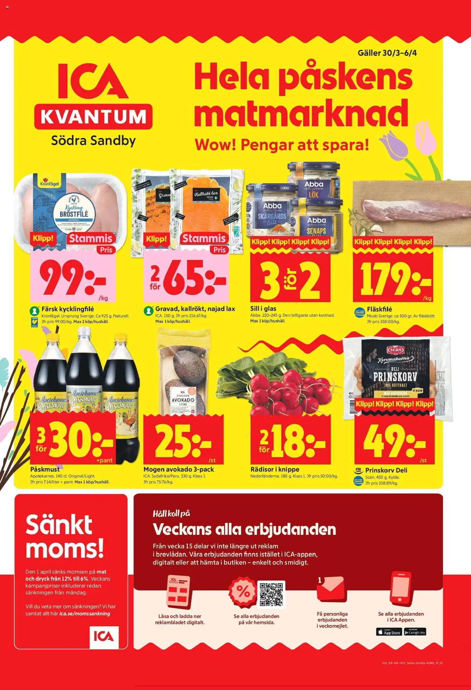 Förhandsgranska reklamblad Södra Sandby från butik ICA Kvantum gäller från 30/03/2026