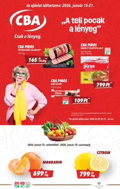 CBA - Akciós újság CBA megtekintése, amely érvényes 2026.01.15.-től