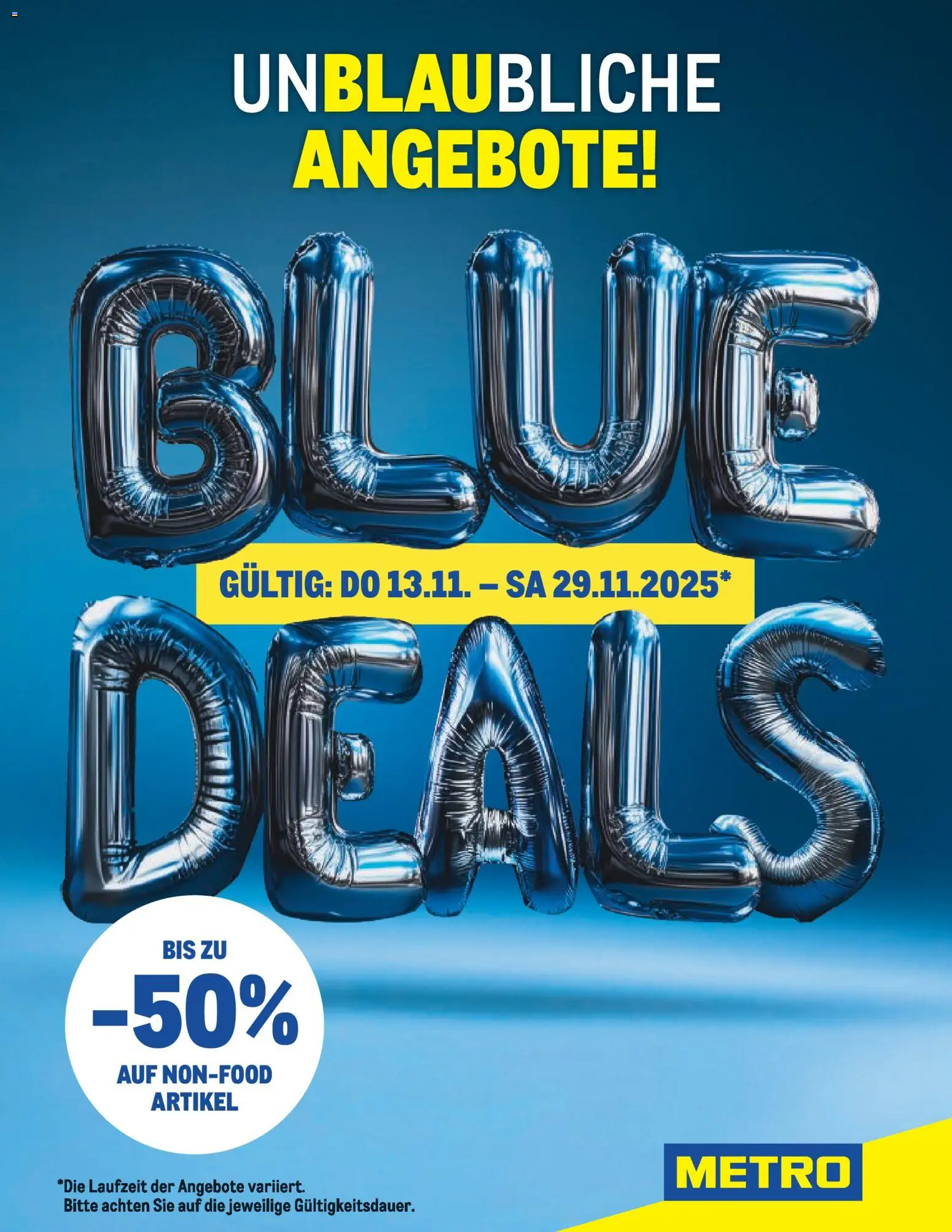 Vorschau der Angebote: Metro Blue Deals gültig ab 13.11.2025