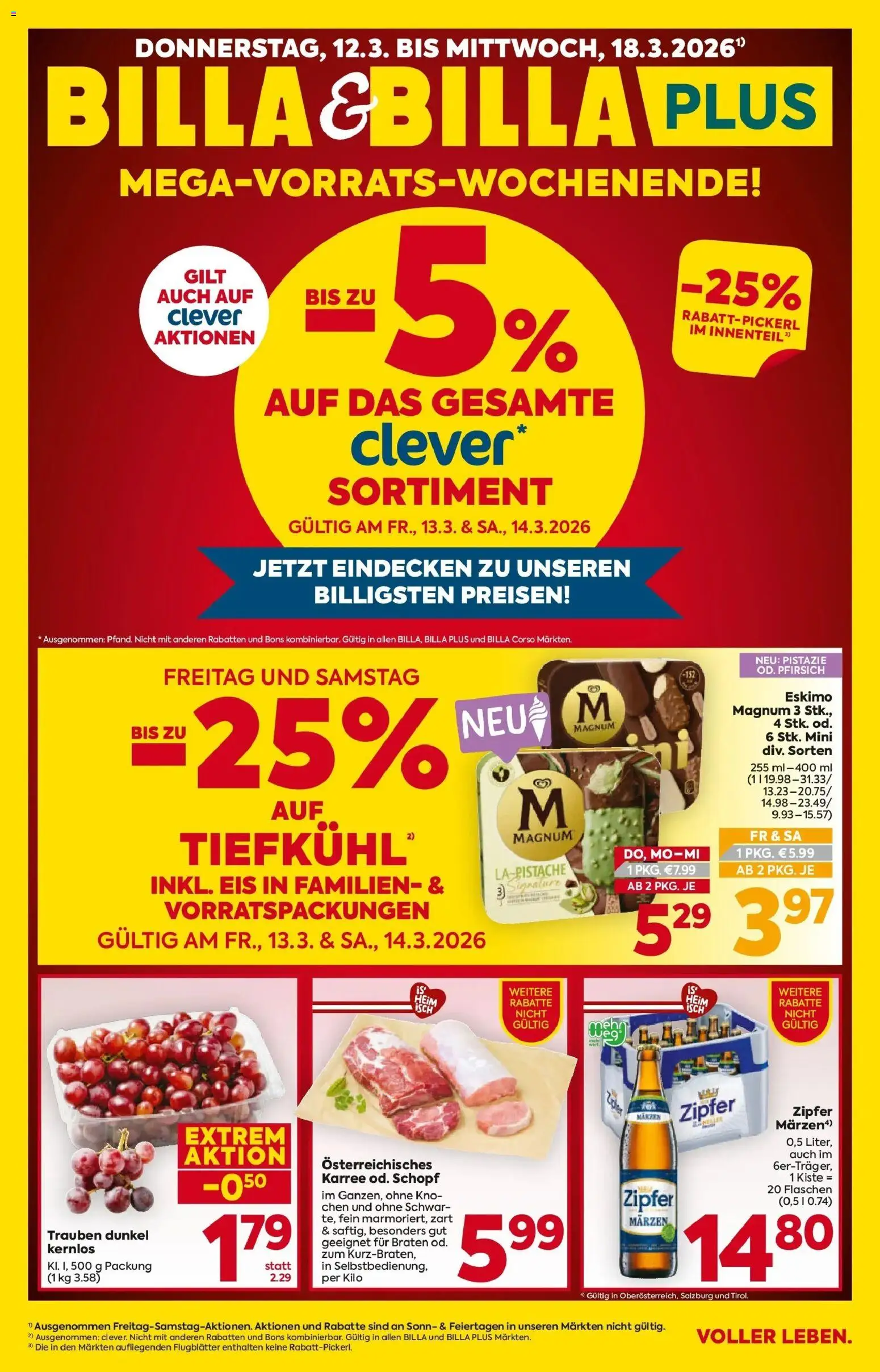 Vorschau der Angebote: Billa BILLA: Flugblatt gültig bei BILLA & BILLA PLUS gültig ab 11.03.2026