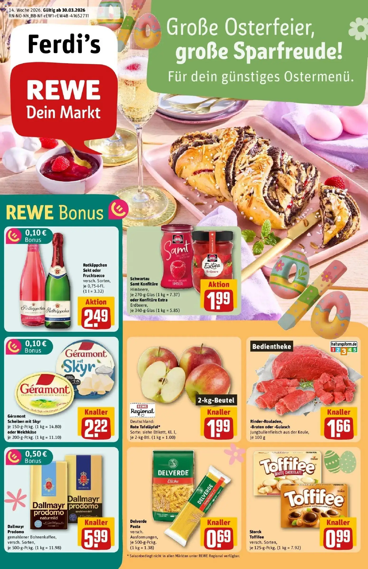 Vorschau von dem Prospekt des Geschäftes Rewe, gültig ab dem 30.03.2026