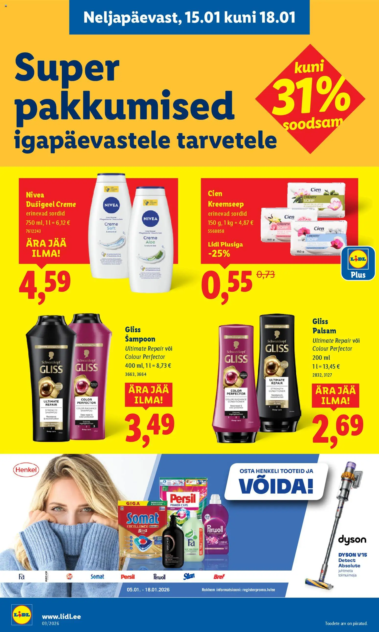 Lidl kliendilehe eelvaade alates 2026.01.12