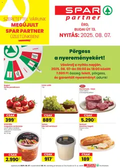 Spar Market - SPAR partner üzlet megújulás Érd megtekintése, amely érvényes 2025.08.07.-től