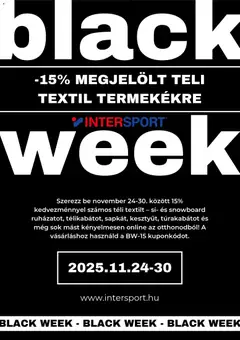 Intersport - Black Friday megtekintése, amely érvényes 2025.11.24.-től