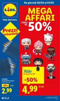 Anteprima dell'opuscolo Volantino Mega Affari dal negozio Lidl valido da 26/02/2026
