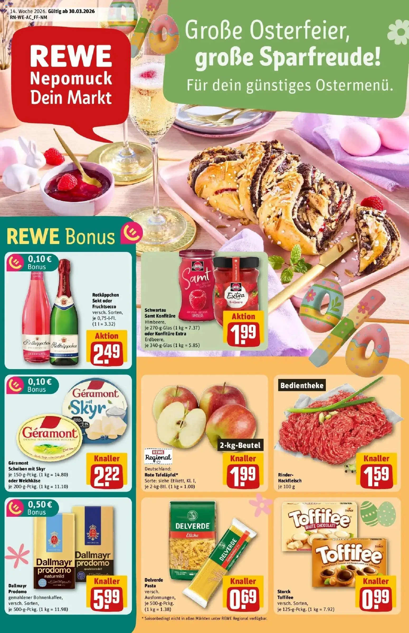 Vorschau von dem Prospekt des Geschäftes Rewe, gültig ab dem 30.03.2026