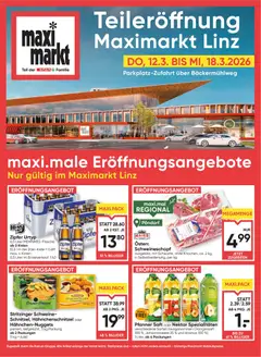 Vorschau der Angebote: Maximarkt Maximarkt Teileröffnung Linz gültig ab 12.03.2026
