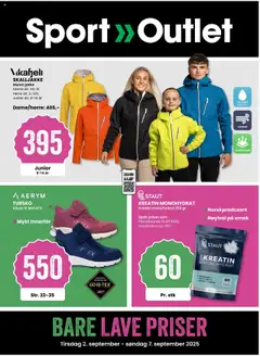 Forhåndsvis Kundeavis fra butikk Sport Outlet gyldig fra 02/09/2025